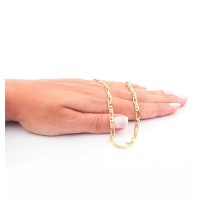 Corrente de ouro 18k masculina - Grumet 3x1 70cm foto corrente na mao 