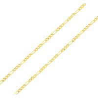 Pulseira masculina de ouro 18k modelo grumet 3x1 fina