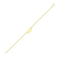 Pulseira Com Nome De Ouro 18k Duas Letras foto detalhada da pulseira 