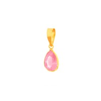 Pingente de ouro 18k gota rosa