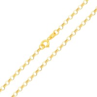 Corrente de ouro feminina 18k Elo Português Oca 40cm