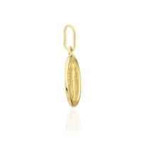 Pingente Nossa Senhora das Gracas de ouro 18k face unica foto lateral do pingente 