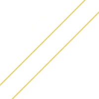 Corrente de ouro 18k masculina / feminina 60cm grumet 3,65g foto frontal da corrente 