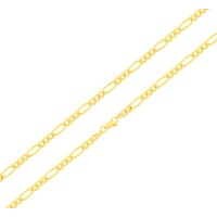 Corrente de ouro 18k masculina - Grumet 3x1 70cm foto fecho da corrente 