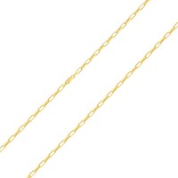 Corrente de ouro 18k masculina 50cm cartier elos arredondados - 4,60g foto fecho da corrente