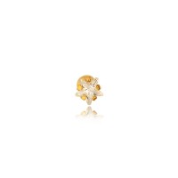 Piercing de ouro 18k ponto de luz estrela tragus cartilagem