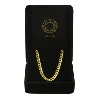 Corrente de ouro 18k masculina Grumet grossa 60cm foto na caixinha de veludo 