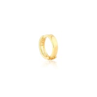 Brinco de ouro masculino fem argola 1 peça pedra verso