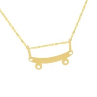 Pingente de Ouro 18k Canga Lisa para 2 Pingentes