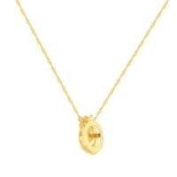 Corrente De Ouro 18k 45cm + Pingentes De Ouro 18k 2 Filhos Carinha