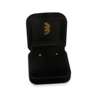 Brinco De Ouro 18k Pedra Vermelha De 2mm Segundo Furo / Recém Nascido 3