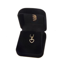Pingente de ouro 18k 1 coração vazado