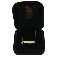 Pulseira infantil bebê de ouro 18k placa nome