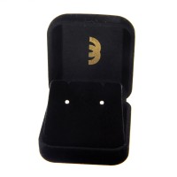 Brinco de ouro 18k bola 3mm ouro branco uma peça (infantil ou segundo furo) caixinha de veludo