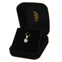 Pingente de ouro 18k coração pedra