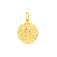 Pingente Medalha de São Bento ouro 18k G