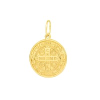 Pingente Medalha de São Bento ouro 18k G