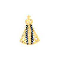Pingente Nossa Senhora ouro 18k renda portuguesa