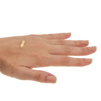 Pulseira infantil de ouro 18k chapa veneziana
