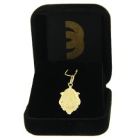 Pingente de ouro 18k Nossa Senhora Aparecida ornamentada