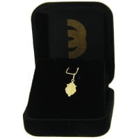 Pingente de ouro 18k Nossa Senhora das Graças ornamentada pequena