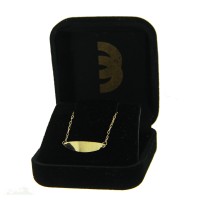 Pulseira De Ouro 18k Infantil (Bebê) Placa oval para nome