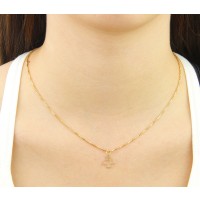 Pingente de ouro 18k anjinho vazado