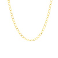Corrente de Ouro 18k grumet carambola 40cm