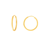Brinco argola de ouro 18k 1,5cm redonda