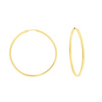 Brinco de argola grande de ouro 18k 3,5cm