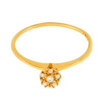 Anel de Ouro 18k cálice com flor