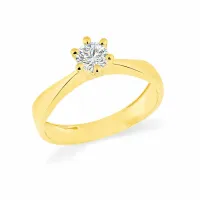 Anel moissanite de ouro 18k 1.0 ct XI