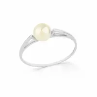 ANF297ob - Anel de pérola em ouro branco 18k Lola