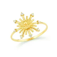 Anel de ouro 18k Luz Divino Espírito Santo
