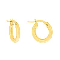 Argola de ouro pequena e grossa ouro 18k