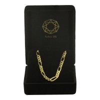 Corrente de ouro 18k masculina - Grumet 3x1 70cm foto na caixinha de veludo 
