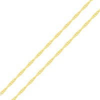Corrente de ouro 18k oca feminina Singapura 45cm foto frontal da corrente 