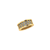 Berloque separador pulseira com pedras ouro 18k double