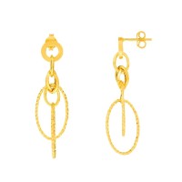 Brinco argola de ouro 18k Enlace IV