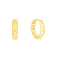 Brinco argola de ouro pequena 18k Wire XVI