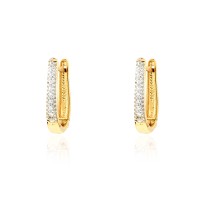 Brinco de ouro 18k Argola trabalhada com rodio