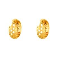 Brinco argola de diamante pequeno ouro 18k