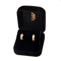 Brinco argola de diamante pequeno ouro 18k