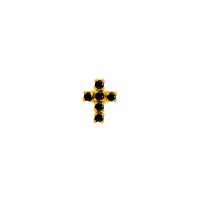 Brinco de cruz masculino 1 peça ouro 18k
