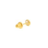 Brinco masculino de ouro 18k 4mm 1 peça