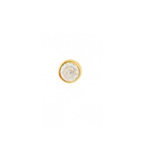 Brinco masculino ponto de luz branco 18k 1 peça