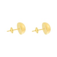 Brinco de bola de ouro 18k 9mm