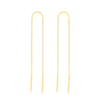 Brinco de ouro 18k corrente dupla Alana G