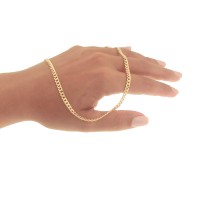 Corrente de ouro 18k masculina Grumet grossa 60cm foto corrente no corpo 