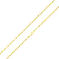 Corrente de ouro feminina 50cm fina bailarina